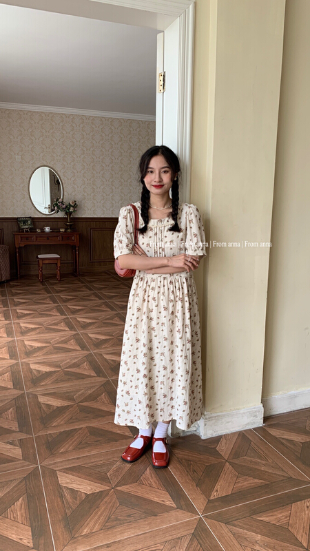 [from Anna] Korean floral thin dress 6205\lsw