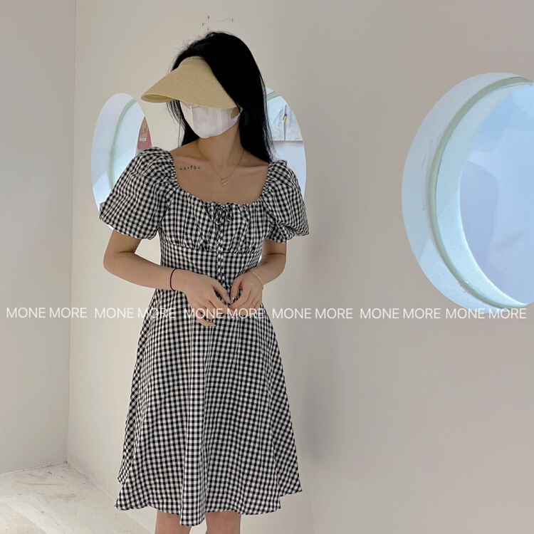 [mone more foam home] Fang Linghan color matching dress (excluding necklace) 8136\hbx