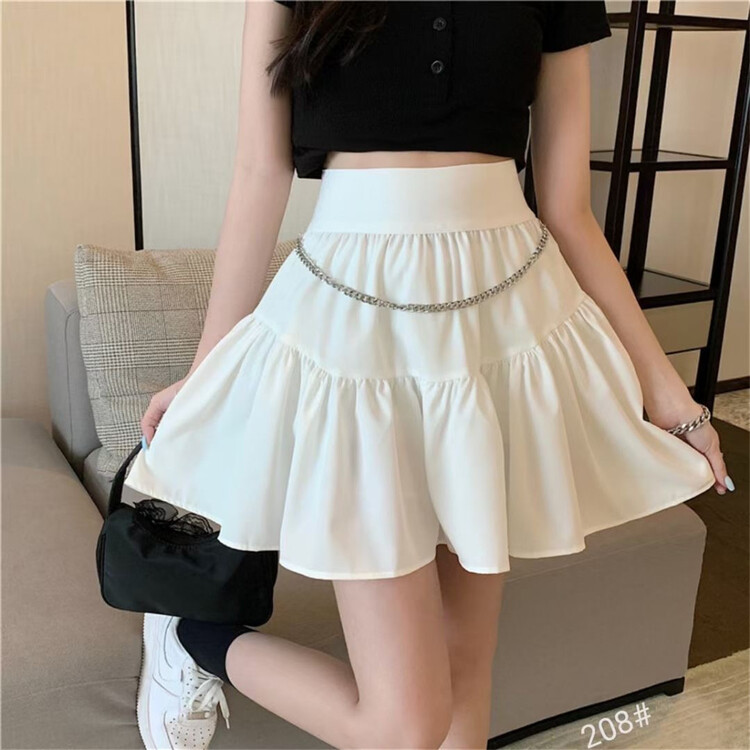 [thousands of popular products] reduced age high waist puffy skirt (with detachable chain) ys2-208\hjy