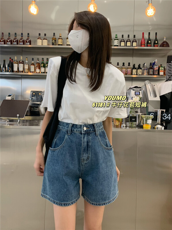 [suxinlan /youmo] simple Korean slim denim shorts 61181\lsl