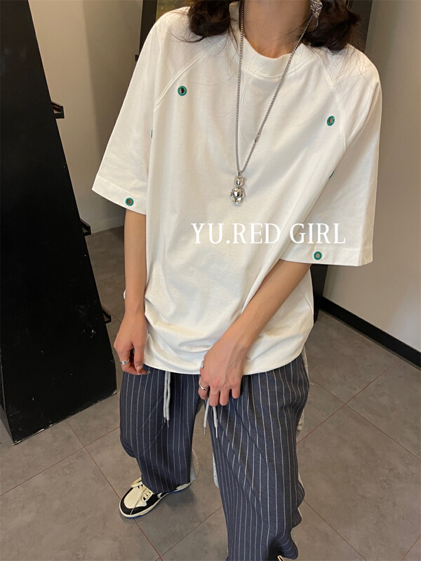 New year in early spring! [red Niuniu] simple solid color round neck short sleeve T-shirt 9547\xyy