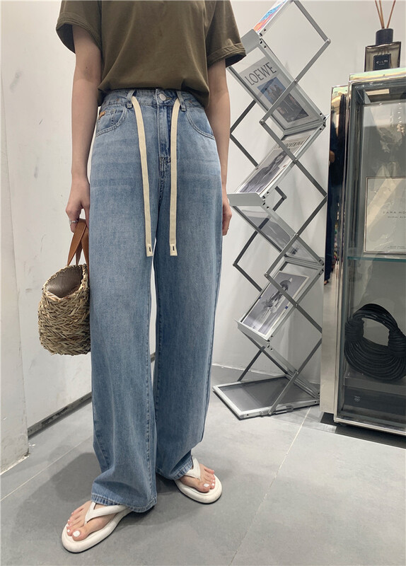 [t-platform] Korean style versatile drawstring jeans 8531\zxx
