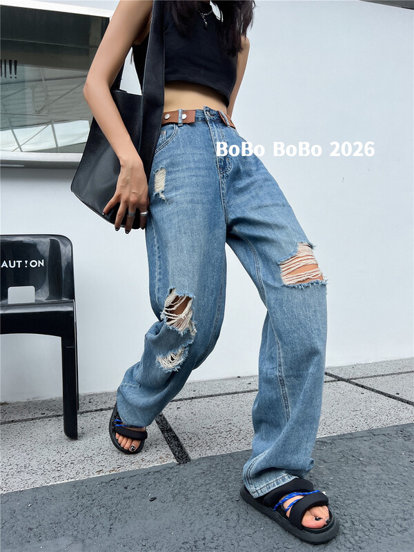 [Bobo] Korean style straight cut jeans 2026\cls