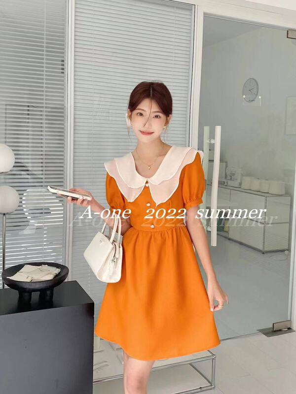 [A-One] Korean doll neck dress 22132\hjy