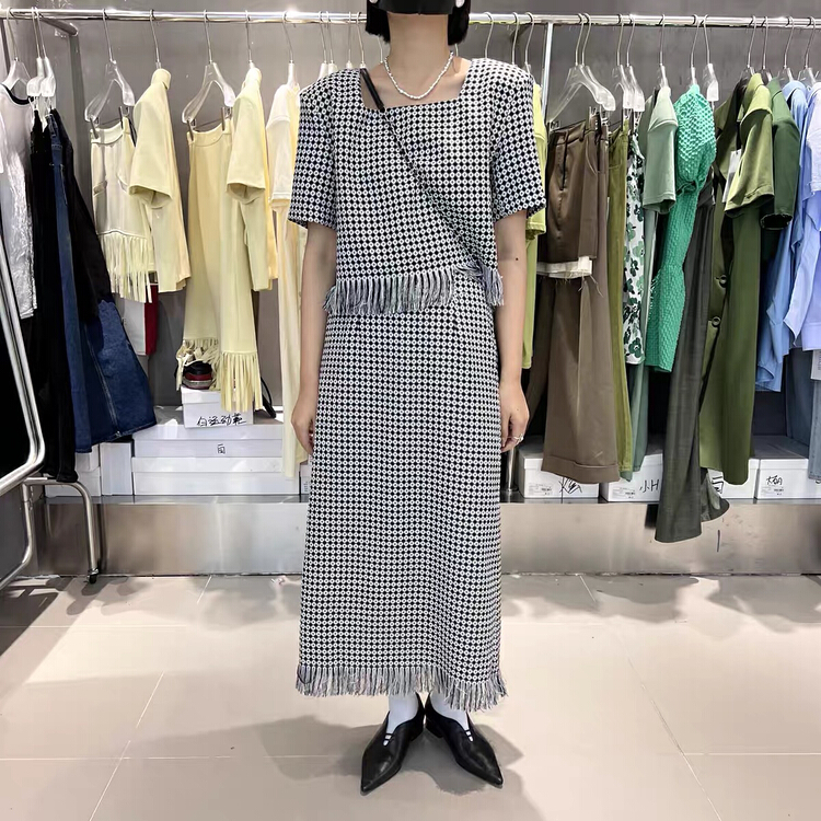 [keen k] Xiaoxiang style Zi tassel Top + slim skirt set tz67\wtt