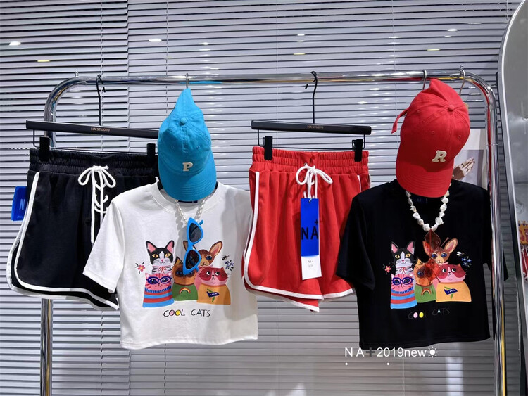[na+] cartoon print loose and versatile short sleeve T-shirt ys2-6070\xyy