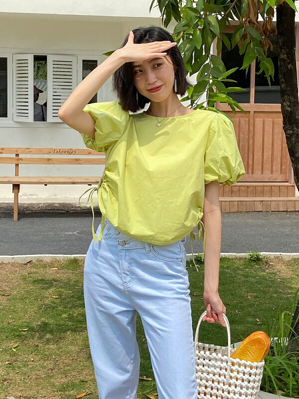 [secondtime] Korean simple drawstring shirt 5229\xj