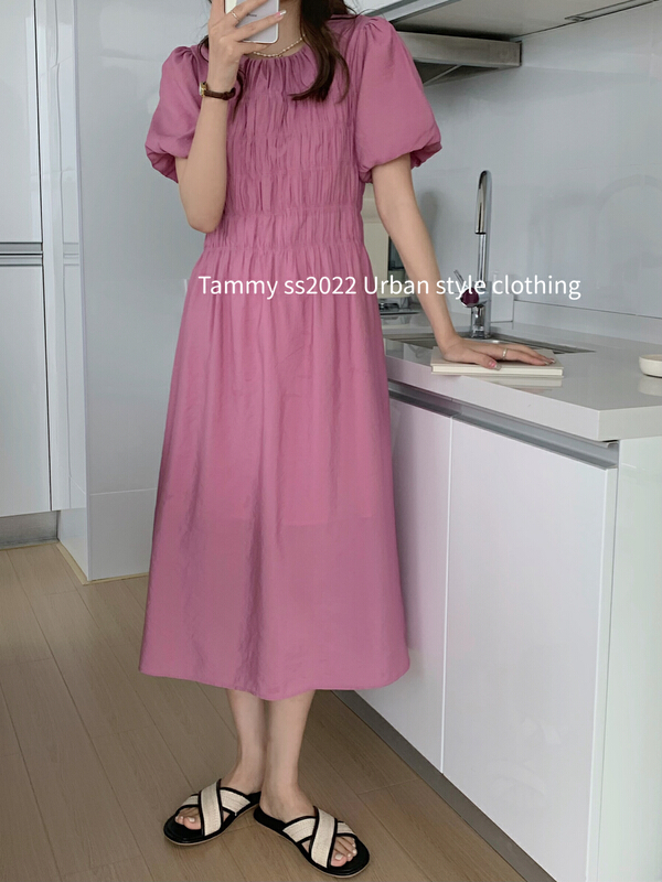 [Tammy] round neck slim waist urban style fake dress 71727\l