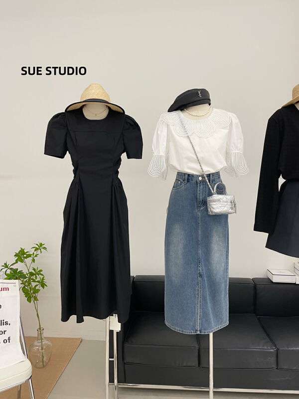 [Sue studio] slim dress at waist 22302\zjy