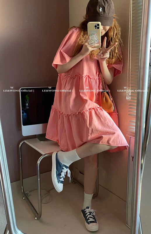 In early summer! [le&wong] sweet girl aging dress 9070\wtt