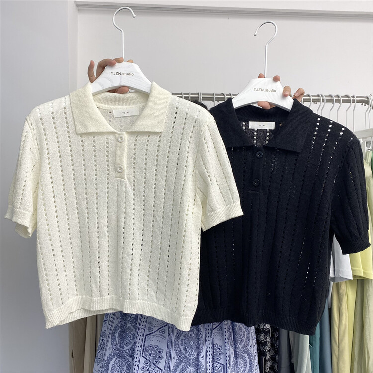 [within the world] fashionable commuting hollow out versatile shirt 6212\lsw
