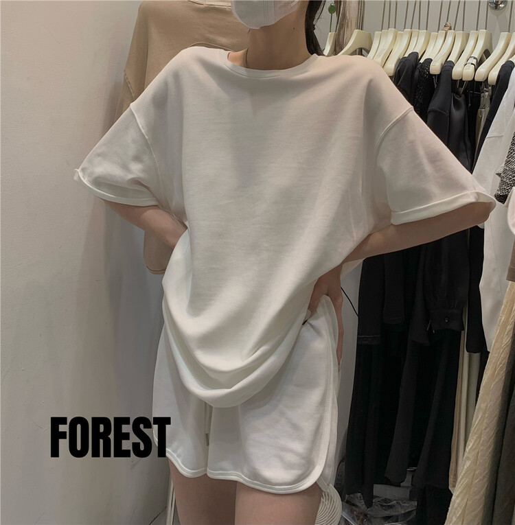 [forest] hollow out careful machine fashion short sleeve T-shirt a-8101\l