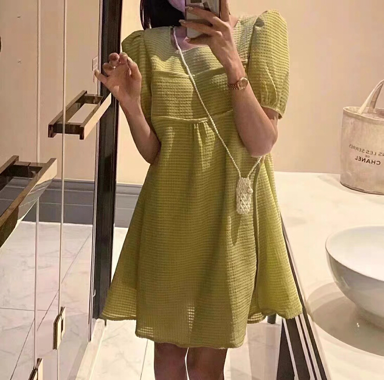 [Zoe Zoe] Korean customized loose dress (with pearl chain bag) c787\zjy