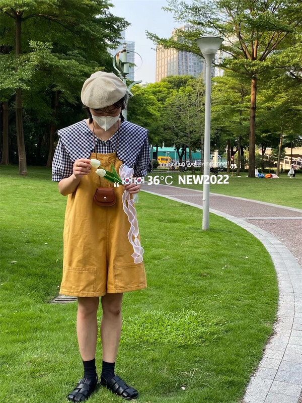 [36 degrees] open line simple comfortable suspender pants (only pants) 6163\l