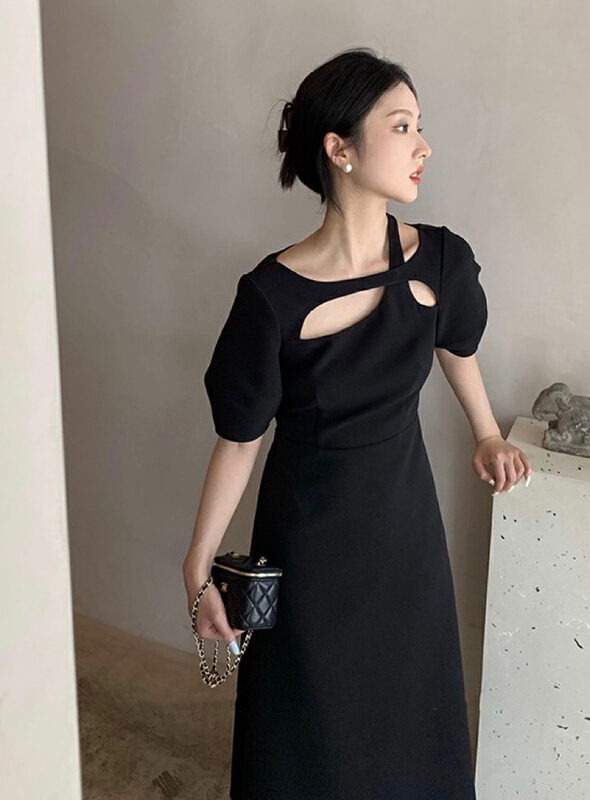 [JH] net red small fragrance Lantern Sleeve temperament dress (dress only) 41777\pcz