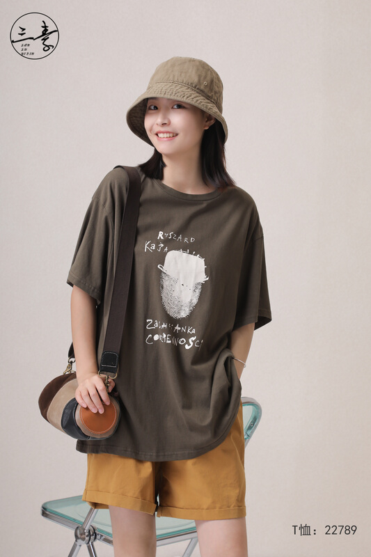 Original price 50.76! [original three element clothing] short sleeve T-shirt 22789