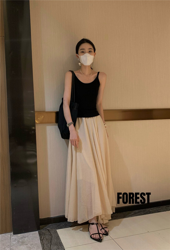 [forest] high waist pleated lady skirt ys1-d-8067\l