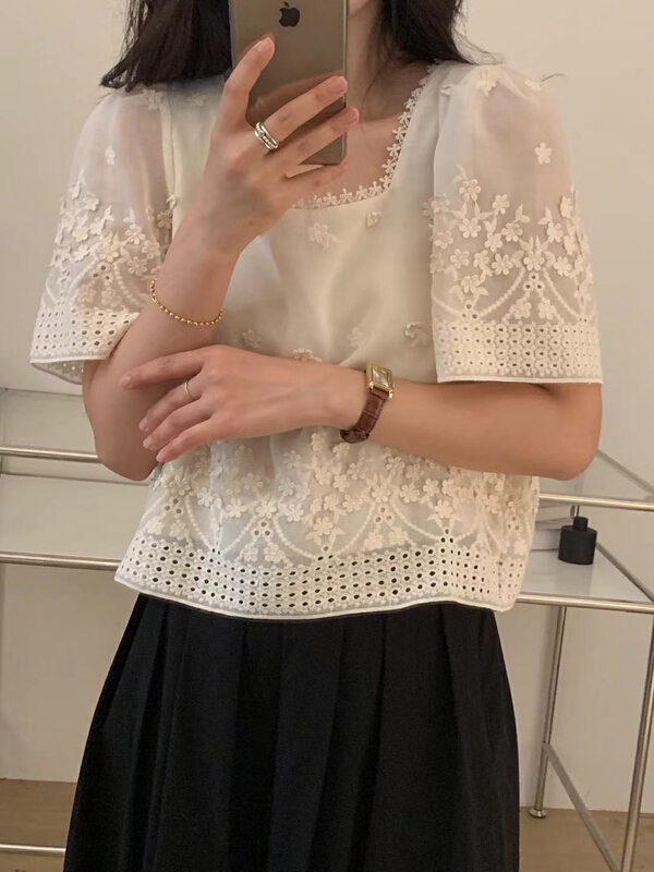 [tototellme] three dimensional flower fashion shirt (excluding matching) 20513\hbx