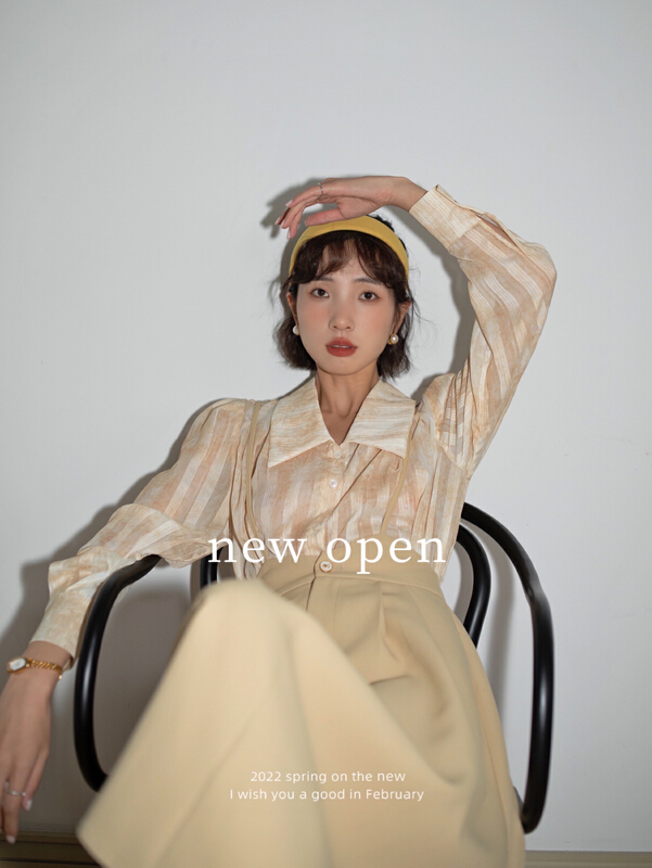 早春上新!【NEW OPEN】韓版時尚百搭氣質顯瘦襯衫  GY22098#  ZXL