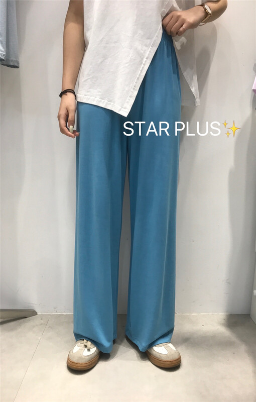 [star plus] Elastic Waist Wide Leg slim casual pants 8610\lsw