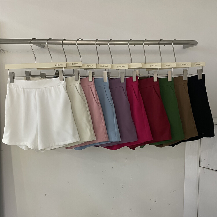 In early summer! [linkayi] Korean simple pure color casual shorts 22389\hjy