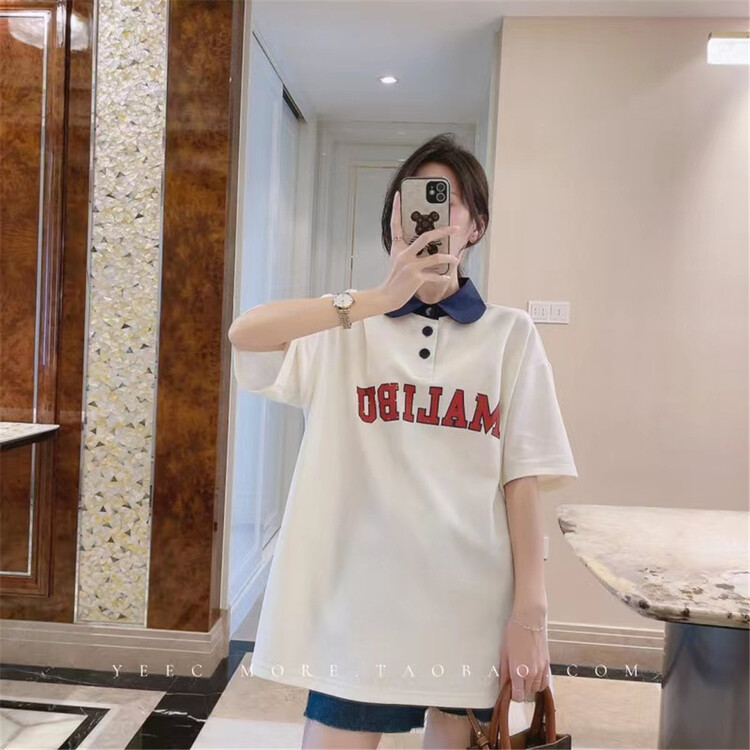 [Susan] letter print fashion slim short sleeve T-shirt ys1-18139\lsw