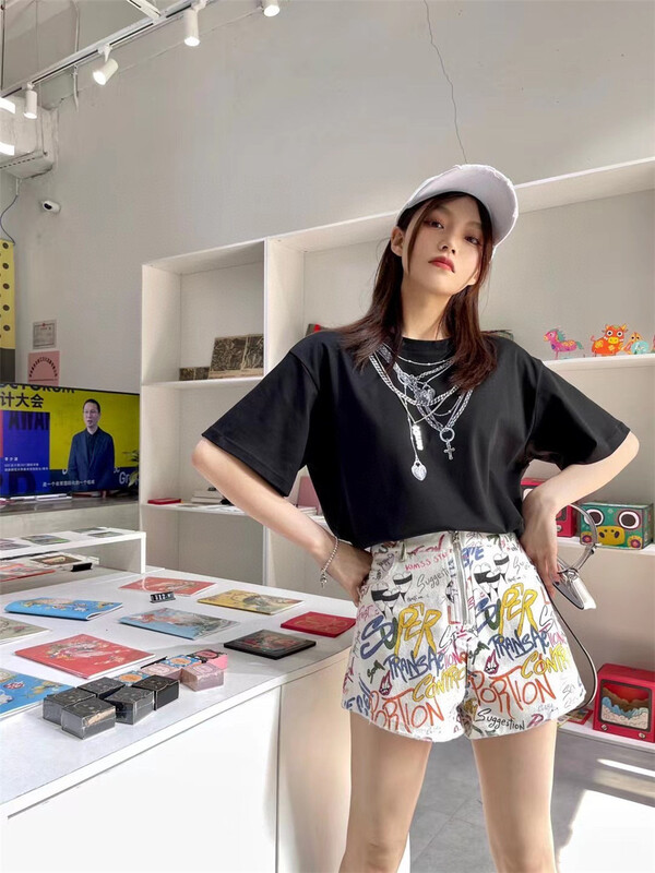[m.zz] fashion letter fashion denim shorts 9127\lsw