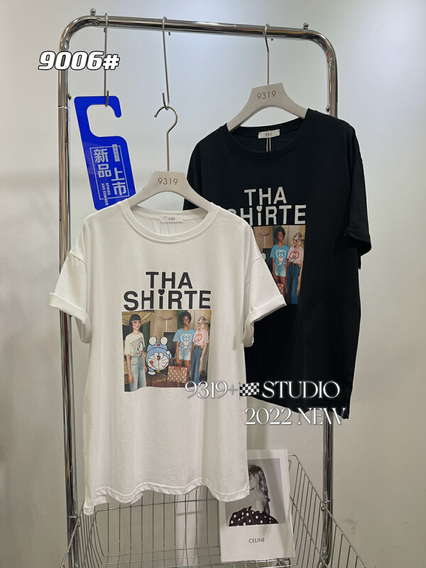[9319] loose figure versatile short sleeve T-shirt 9006\l