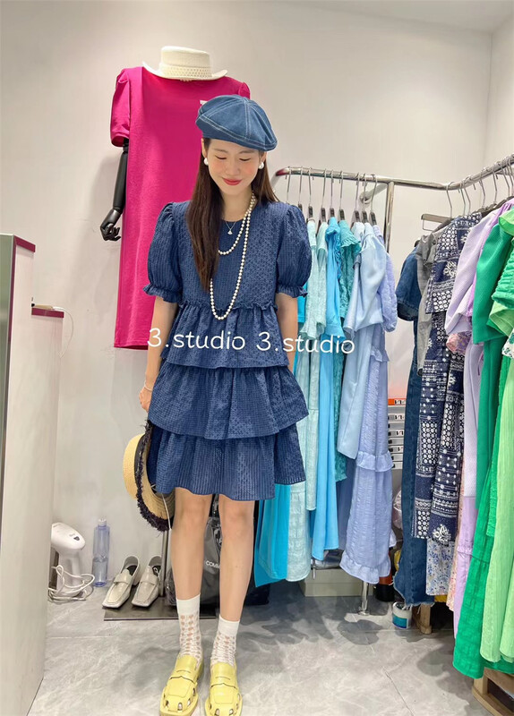 [3.studio] casual cake layer doll dress 22171\xyy