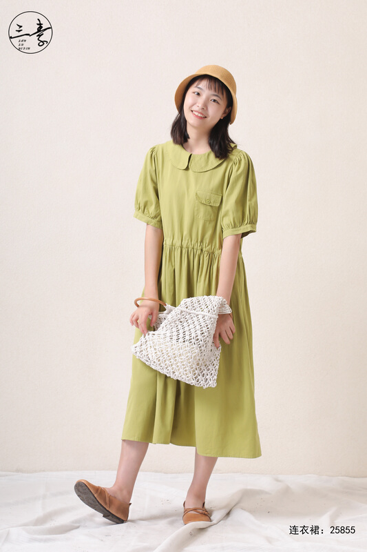 [original three element clothes] simple casual dress 25855