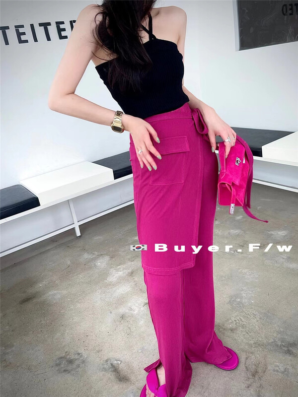 [buyer] Korean solid color skirt + casual pants set 0396\wtt