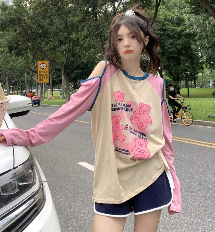 [seven 7] bear cover sunscreen long sleeve T-shirt 8234\wtt