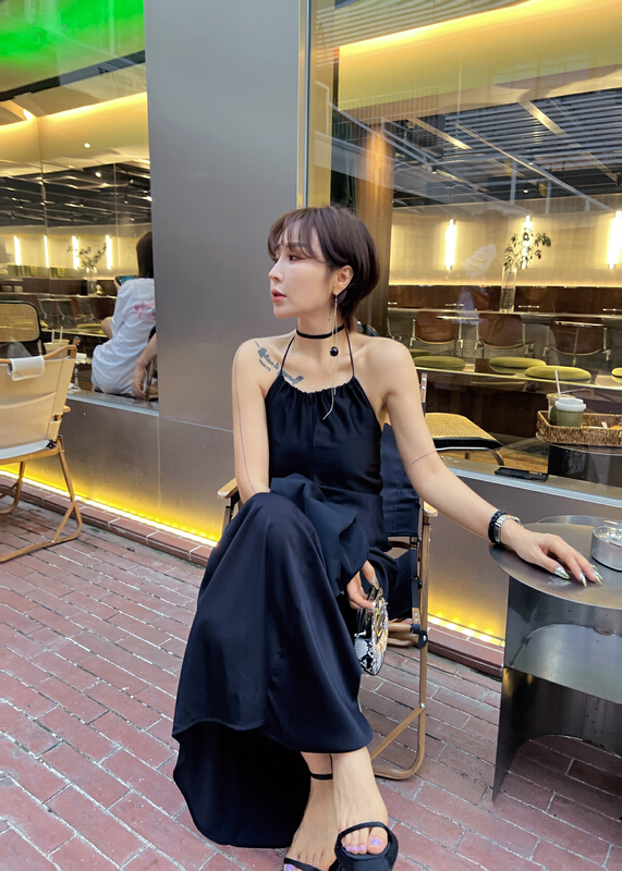 [semi plain] fashionable suspender dress (only dress) f850-2\zjy