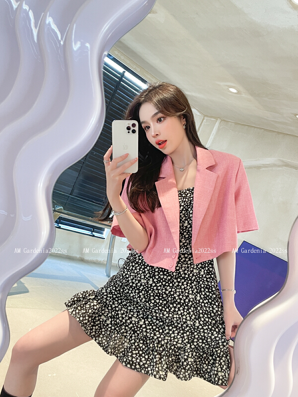 [neeko] temperament versatile suit + floral slim suspender dress suit 3500\pcz
