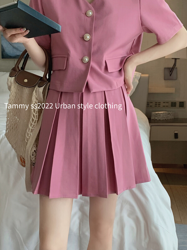 [Tammy] Urban simple light proof pleated skirt 82639\l