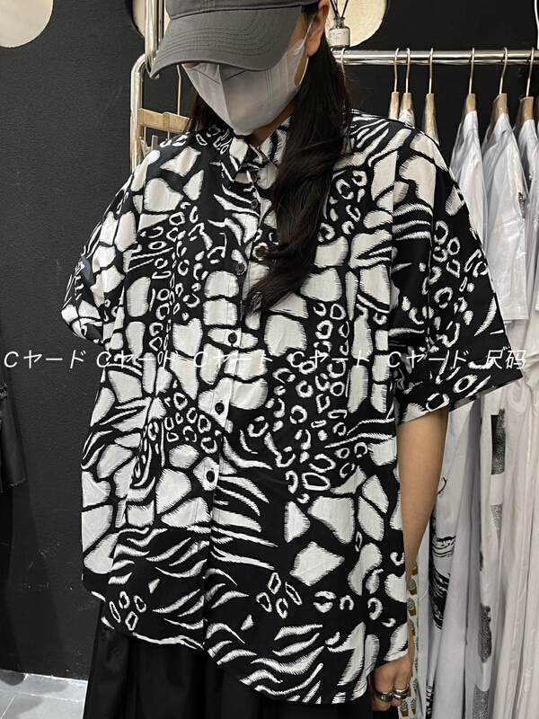 In early summer! [size] geometric pattern versatile fashion shirt 3921-86\lsw