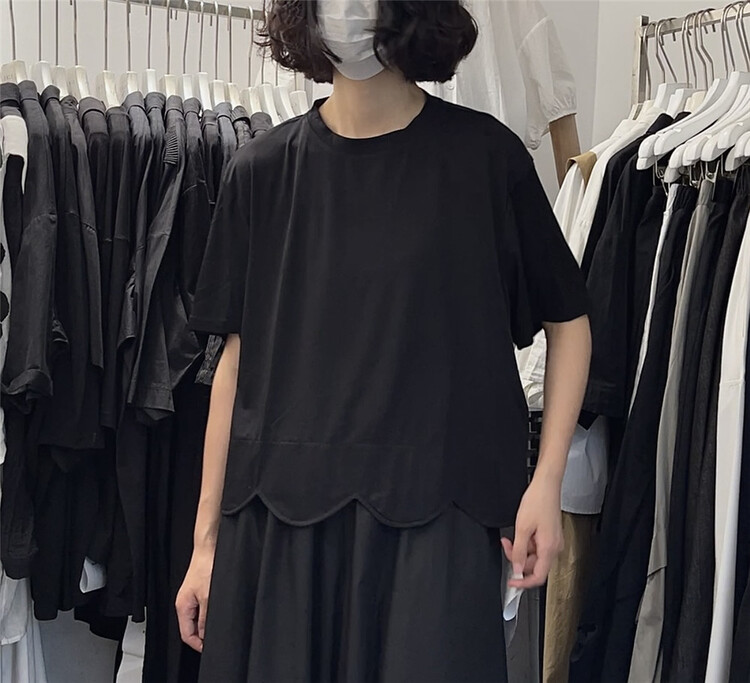 [three and two out] round neck clean comfortable short sleeve T-shirt 99155\l