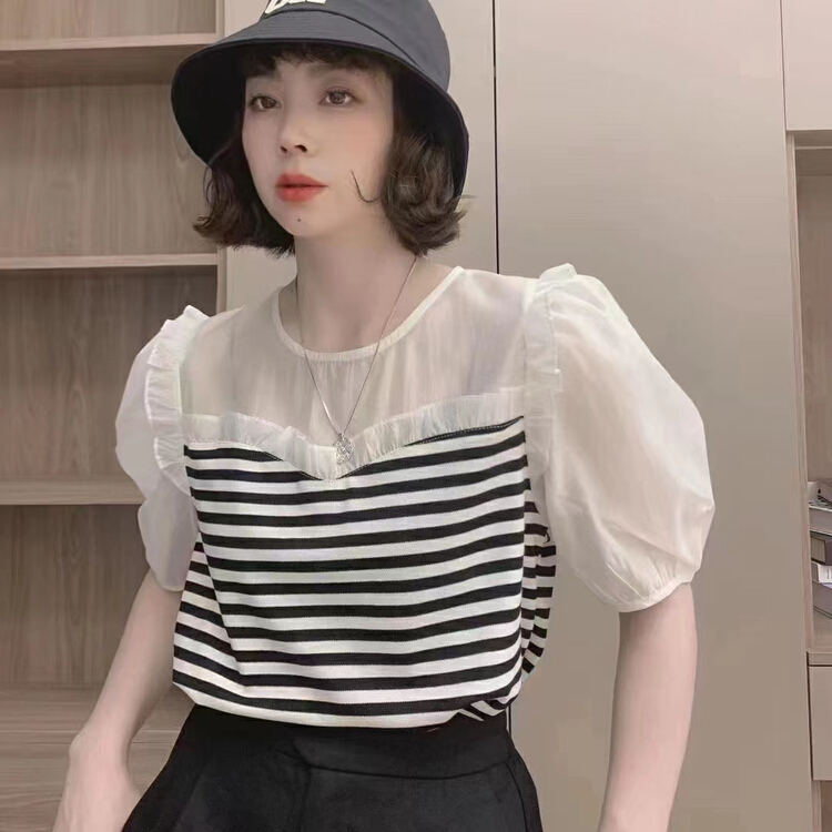 [GL] Tencel stitching versatile shirt 6253\xyy