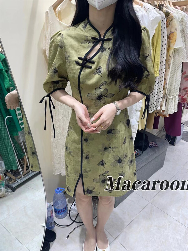 [macaroon] small design improved cheongsam dress 8831\pcz