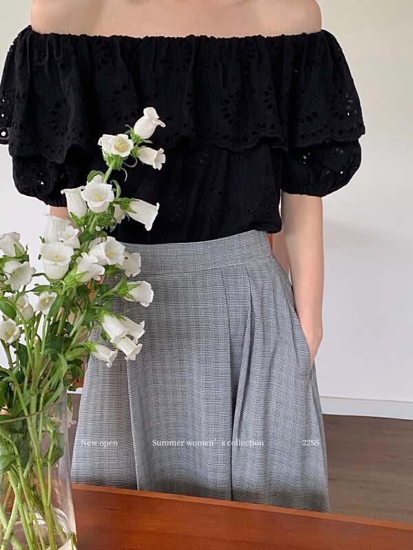 [new open] French Ruffle cut-out one shoulder shirt cy22910\zxx