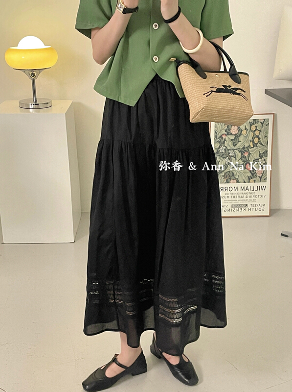 [Mi Xiang] featured hand woven skirt with hem ys1-969\hjy