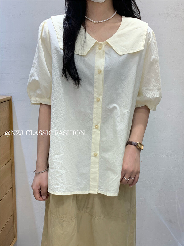[NZJ] Lapel single breasted simple shirt 820123\l