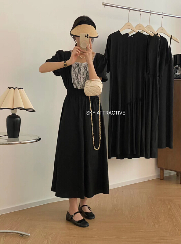 [sky] French Style Lace patchwork dress 9801\hbx