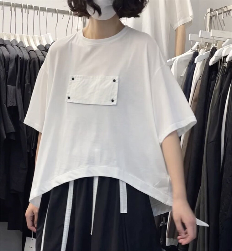 [three and two out] round neck clean comfortable short sleeve T-shirt 99125\l
