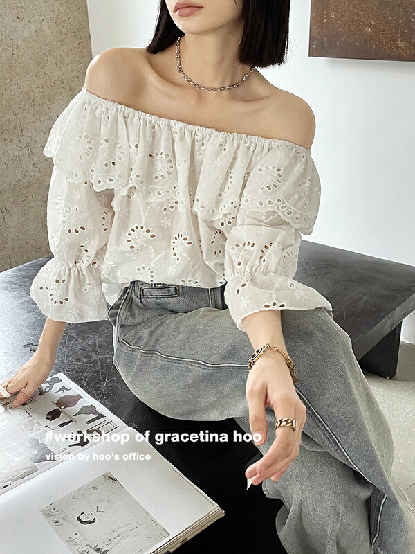 [gracetina Hoo] embroidered shirt cs3202\cqw