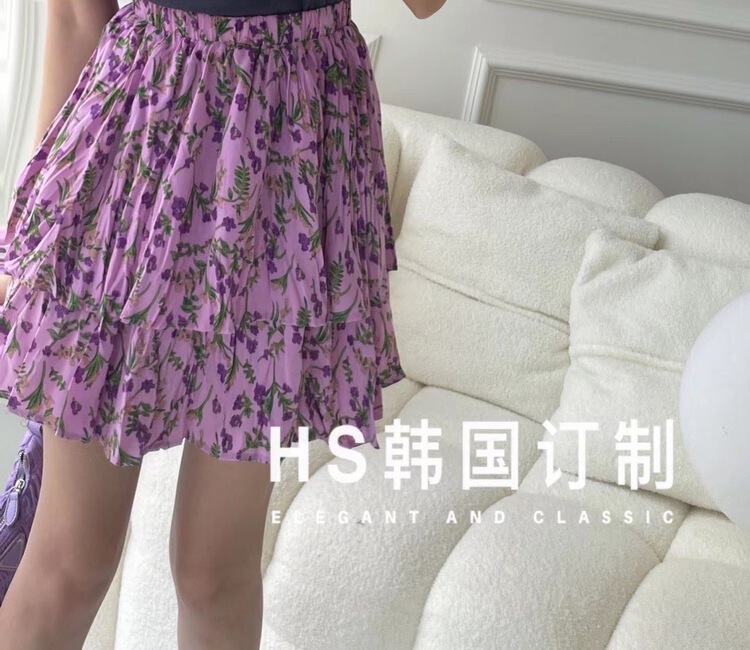 [HS customized in Korea] Han Shu sweet floral short skirt 98009-1\hjy