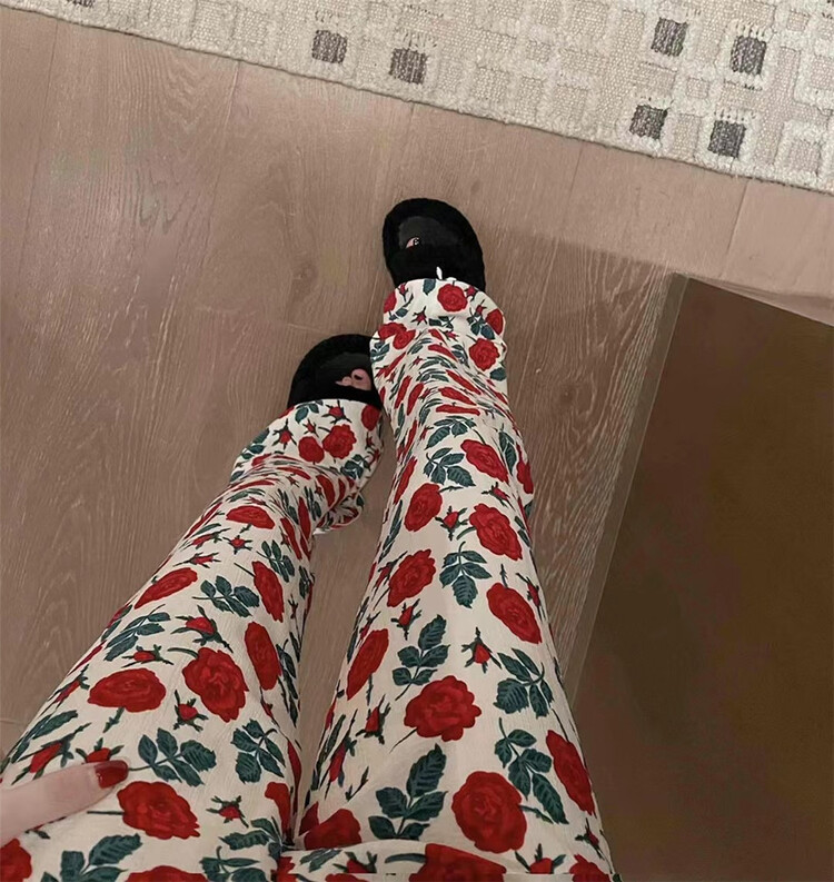 [big C studio] fashionable flower personalized casual pants 5102\pcz