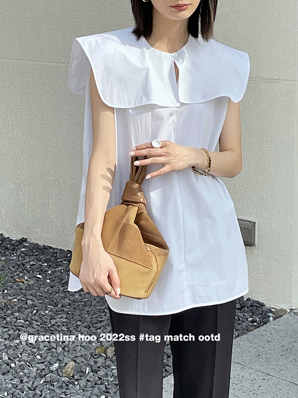 [gracetina Hoo] small group clean color sleeveless shirt cs5139