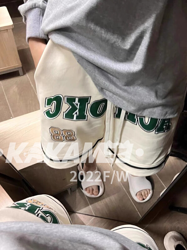 [kakamee] fashion brand logo American retro casual shorts (basketball Capris) 5022\cqw