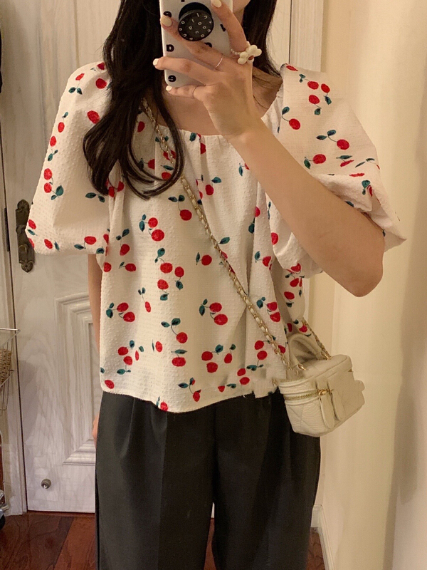 [MK] simple and versatile cherry shirt 3279\hjy